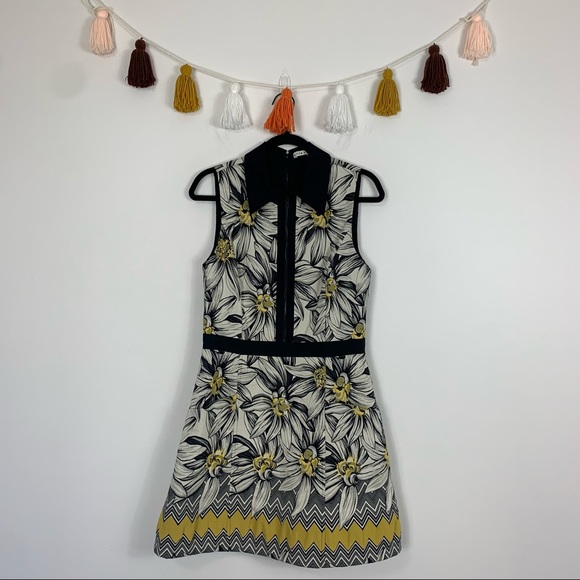 Alice + Olivia Ellis Jacquard Floral Pattern Collared Dress 10 - Picture 2 of 16